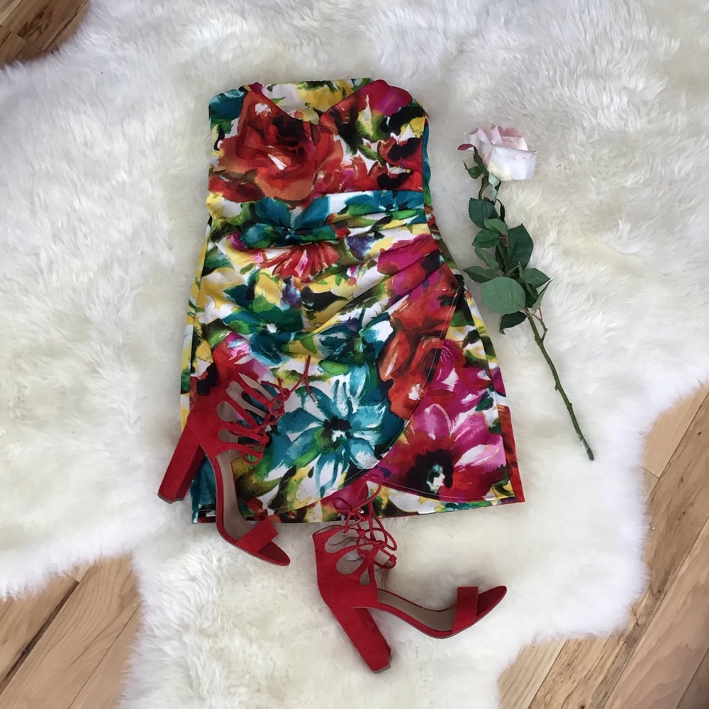 Hpspeechless Multi Colored Strapless Dress - image 2